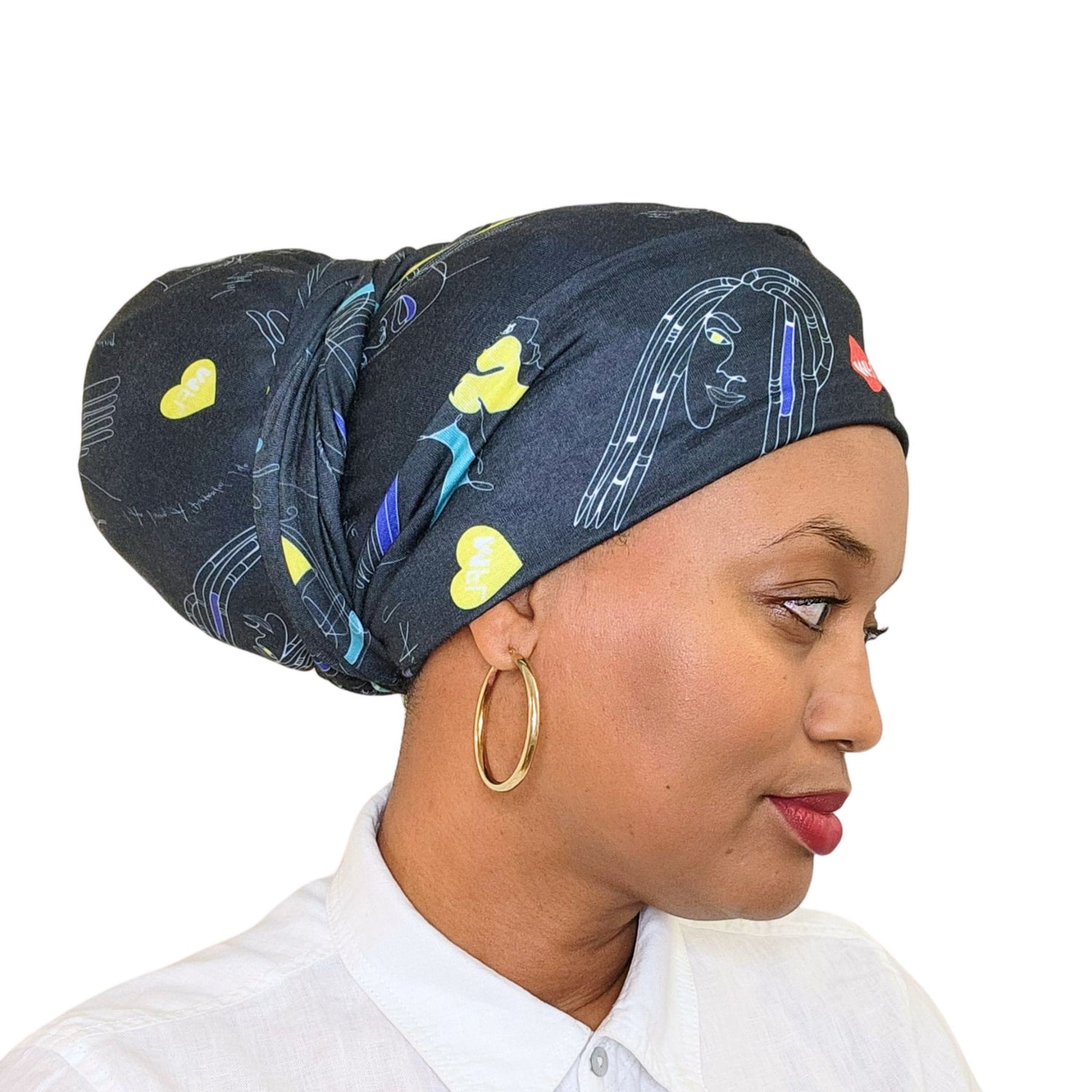 2 in 1 Turban Locs Affirmation Headwrap Duo with Satin Lining – Made For  Locs