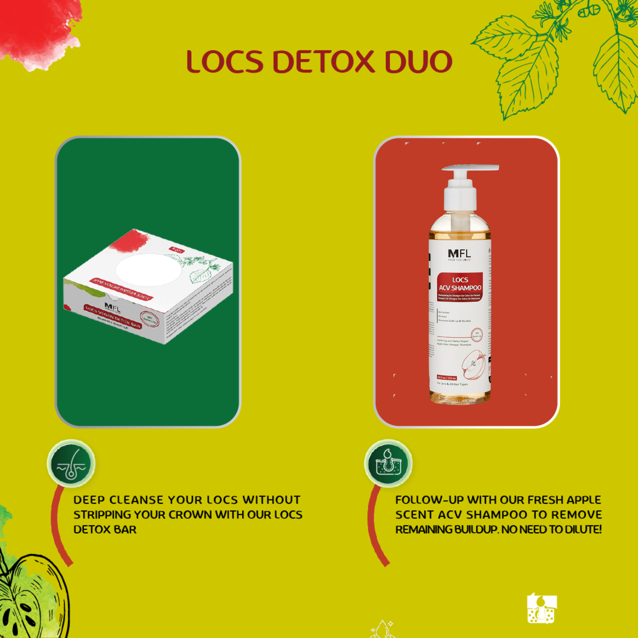 Locs Detox Bar &amp; Shampoo Bundle