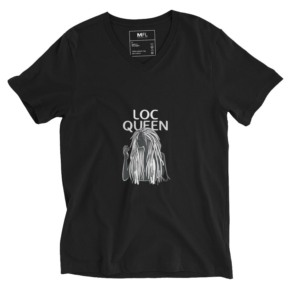 Loc Queen Unisex Short Sleeve V-Neck T-Shirt